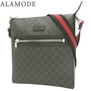 Gucci GG Supreme Messenger Bag Crossbody Web Black Navy Blue Red